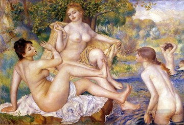 Desnudo Painting - Las grandes bañistas desnudo femenino Pierre Auguste Renoir